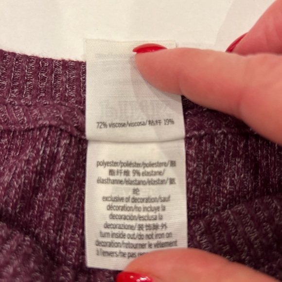 Victoria’s Secret Pink women’s top size XS Heathered Burgundy oversized - Picture 8 of 11